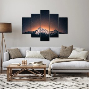 Obraz nočnej oblohy s horou (150x105 cm)