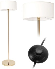 Toolight - Podlahová stojaca lampa E27 APP966-1F, zlatá-biela, OSW-04051