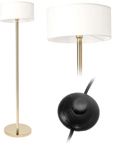 Toolight - Podlahová stojaca lampa E27 APP966-1F, zlatá-biela, OSW-04051