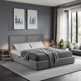 Manželská posteľ 160 cm Tematicos (sivá) (s roštom). Akcia -15%. Vlastná spoľahlivá doprava až k Vám domov. 1119171