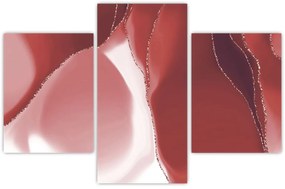 Obraz - Červená abstraktná kvetina N⁰3 (90x60 cm)