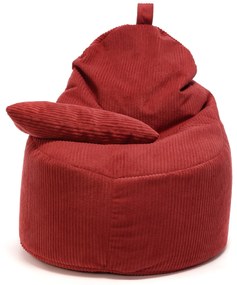 INTERMEDIC SK Kreslo Yoko Velvet – manšestrové kreslo s vankúšom, 75x70x30 cm Farba: SZ94 - červená