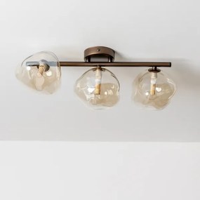 BRILAGI - Prisadený luster VULCANO 3xG9/8W/230V bronzová/dymovo-béžová