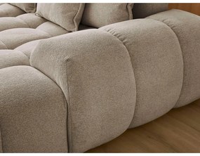 Taupe ženilková rozkladacia/s úložným priestorom rohová pohovka (ľavý roh/do tvaru "U") Everest – Bobochic Paris