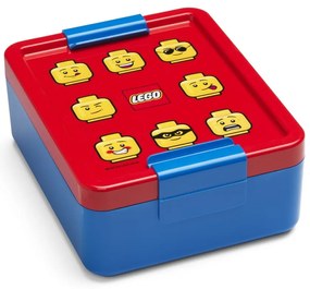 Modrý box na desiatu s červeným vekom LEGO® Iconic