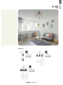 Redo 01-1577 - Luster na tyči EDISON 5xE27/42W/230V priemer 53 cm čierna/medená