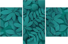 Obraz - Tyrkysové listy (90x60 cm)