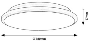 Rabalux 71128 - LED Stropné svietidlo ENGON LED/24W/230V 3000K čierna 38 cm