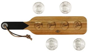 Drevená servírovacia doštička a 4 štamperlíky Gentlemen's Hardware