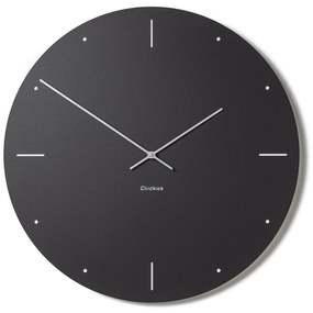 Nástenné kovové hodiny CLOCKIES, 59cm, okrúhle, tmavo šedé
