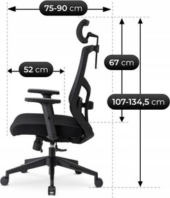 Kancelárske kreslo ergonomické otočné FLORIDA čierne