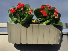 Plastový balkónový kvetináč DDECZ400 38,3 cm - sivý kameň