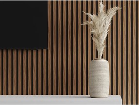 Mexen Lam-F, akustické stenové lamely 275 × 30 cm, plstený podklad 8 mm, technická dyha, mahagón rubínový, S105-275307-3015-013