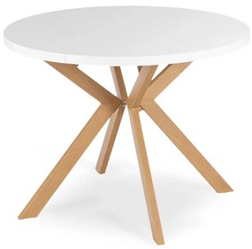 Jedálnský roťahovací stôl PERSEUS biely/drevo 100-250cm - vintino.sk