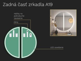 Atypické zrkadlo s LED osvetlením A19 S