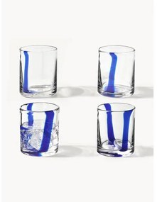 Súprava ručne fúkaných pohárov na vodu Taha, 4 diely