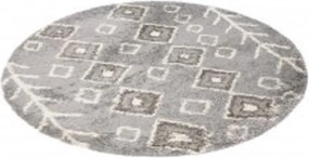 TA Koberec L228C TMAVOSIVÉ/BÉŽOVÉ BOHO KOLESO