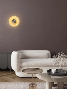 LED zlato-amber nástenné svietidlo Nous