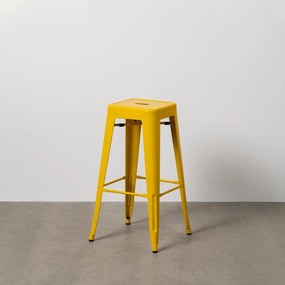 Žlté kovové barové stoličky v súprave 2 ks (výška sedadla 76,5 cm) – Ixia