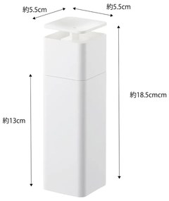 Biely dávkovač saponátu Yamazaki Tower, 250 ml