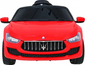 Ramiz Maserati Ghibli batéria pre deti Červená + diaľkové ovládanie + pomalý štart + EVA + MP3 USB + LED