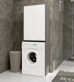 Koupelnová skříňka nad pračku Fin 2D šedá/bílá