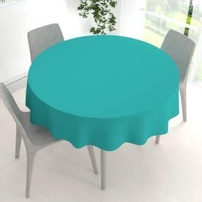 Biante Dekoračný okrúhly obrus Rongo RG-020 Tyrkysový Ø 120 cm