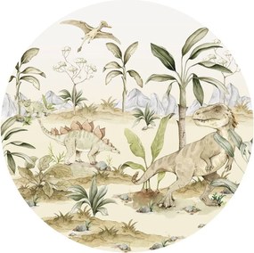 Samolepka do detskej izby Dino svet v kruhu L