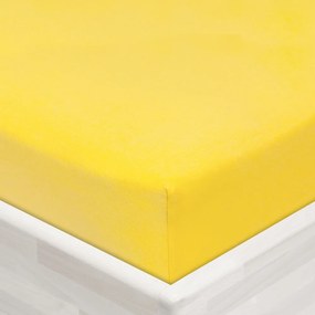 Jersey napínacie prestieradlo JR-003 Žlté 200 x 200 - výška 20 cm