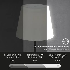 Brilo - LED vonkajšia stmievateľná nabíjateľná lampa LED/3W/5V IP44 2000 mAh