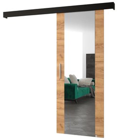 Posuvné dvere 80 cm Slavdro 2 (craft zlatý + čierna matná). Akcia -51%. Vlastná spoľahlivá doprava až k Vám domov. 1108809