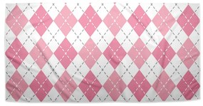 Sablio Uterák Ružové a biele kosoštvorčeky - 70x140 cm