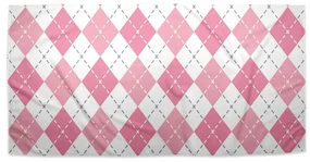 Sablio Uterák Ružové a biele kosoštvorčeky - 70x140 cm