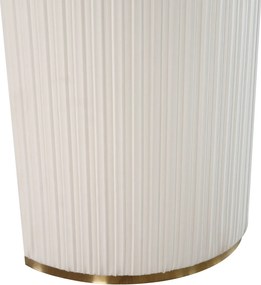 Jedálenský stôl Modig 180 cm eko koža ecru/mramor