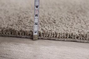 Vopi, AKCIA: 👣🛡️150x150 cm Kusový koberec Capri béžovej - neúčtujeme odrezky z role - obšitý zo všetkých strán + protišmyková úprav, šíře, hnedá, ab (mriežka), chodba / predsieň