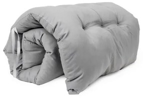 Skladacia kempingová stolička s matracom čierna/šedá