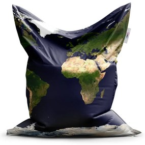 Sablio Sedací vak Fotka z družice - 200x140 cm