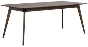 Tmavohnedý rozkladací jedálenský stôl v dekore duba 90x190 cm Yumi – Rowico