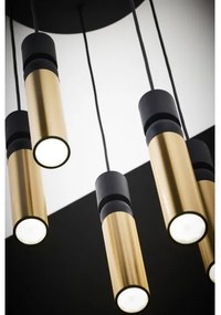 Jupiter 2017 - Luster na lanku ALAS 5xGU10/10W/230V zlatá/čierna