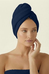 Turban na vlasy SPA tmavomodrý
