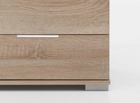 Nočný stolík Easy Plus, 3 zásuvky, dub sonoma