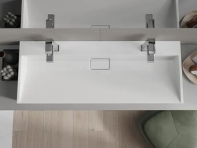 Mexen Ava umývadlo na dosku z konglomerátu 2/O 120 x 46 cm, biele - 23011202