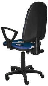 Detská otočná stolička BRANDON - FUTBAL modrá