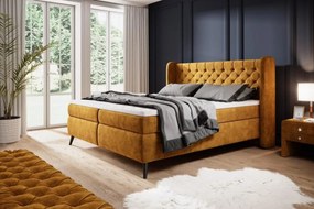 WRS, ZLATA 140x200 komfortná boxspring posteľ s dekoratívnym prešívaním