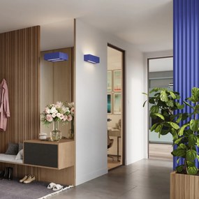 Nástenné svietidlo Rigata, 1x modré keramické tienidlo