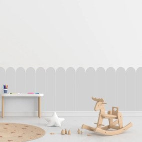 PIPPER. Textilná samolepiaca tapeta - Oblúk - Šedá farba Farba: Bledá, Veľkosť: 80 cm