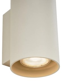 Moderná nástenná lampa béžová GU10 50 mm okrúhla 2-svetlá - Sandy