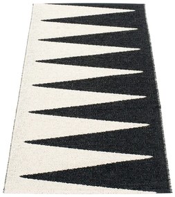 Čierno-biely vnútorný a vonkajší behúň 70x150 cm Vivi Black – Pappelina