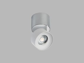 LED2 Bodové flexibilné stropné LED osvetlenie KLIP, 11W, teplá biela, okrúhle, chrómovaná/biela