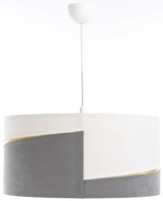 Luster na lanku SWING 1xE27/60W/230V šedá/biela/zlatá